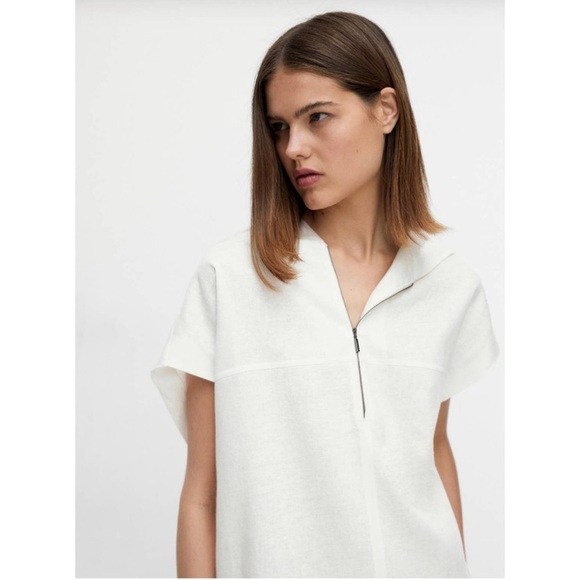 MASSIMO DUTTI Women's Natural Hooded Linen Dress, NWT, size S - Picture 5 of 8